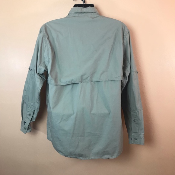 5.11 Tactical Khaki Tan Long Sleeve Utility Button Down Shirt Men M FLAWS - Picture 5 of 6